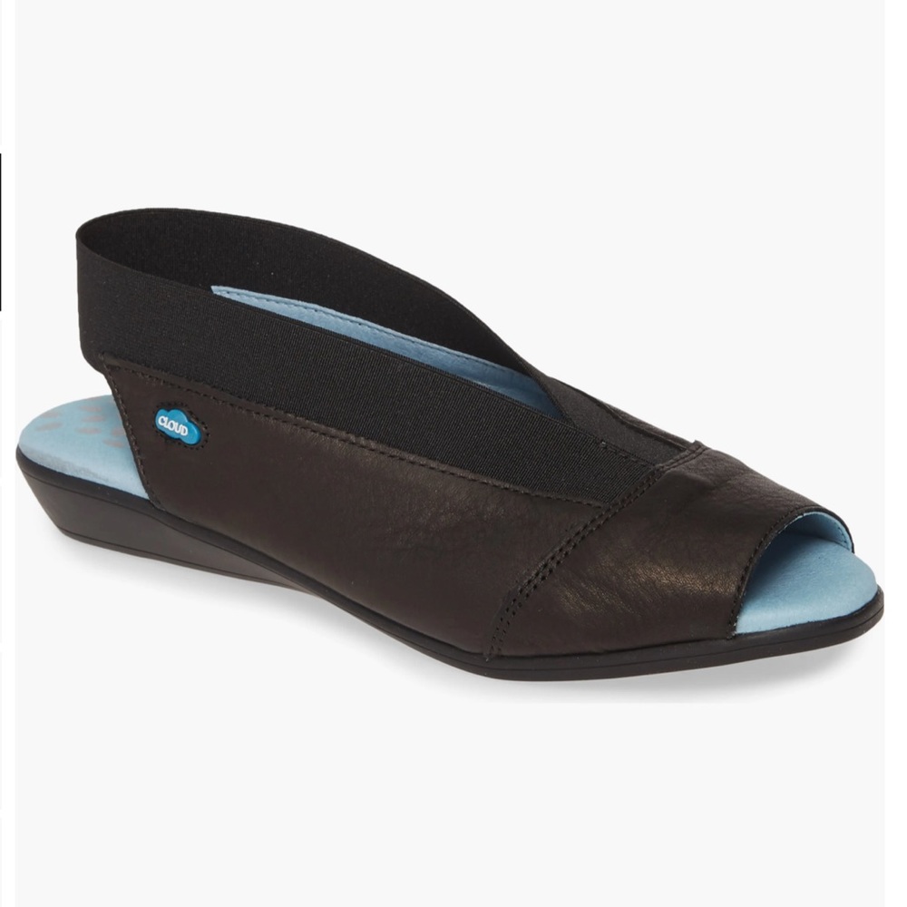 New CLOUD Caliber Leather Slingback Comfort Sandals